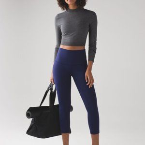 Lululemon Wunder Under Crop High Rise Hero Blue 8 larkspur